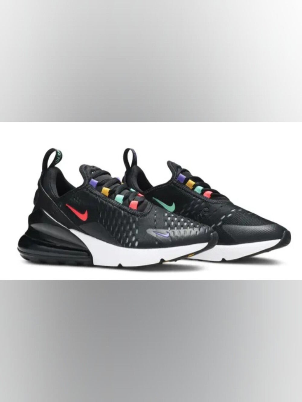 Nike Air Max 270 GS 'Game Change' Multicolor Sneakers Size 5.5Y Used Exc